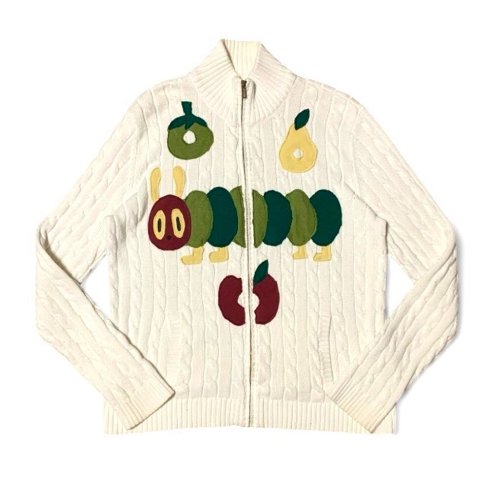 American Living Hungry Caterpillar Sweater Upcycled XL